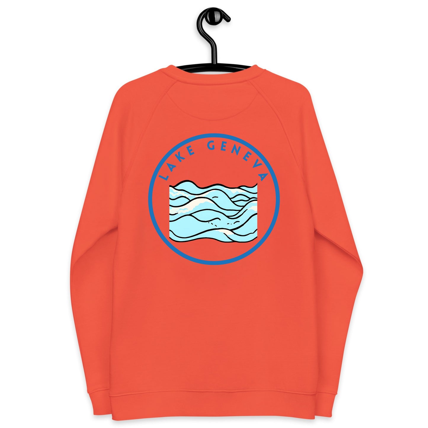 Lake Geneva Premium organic raglan sweatshirt