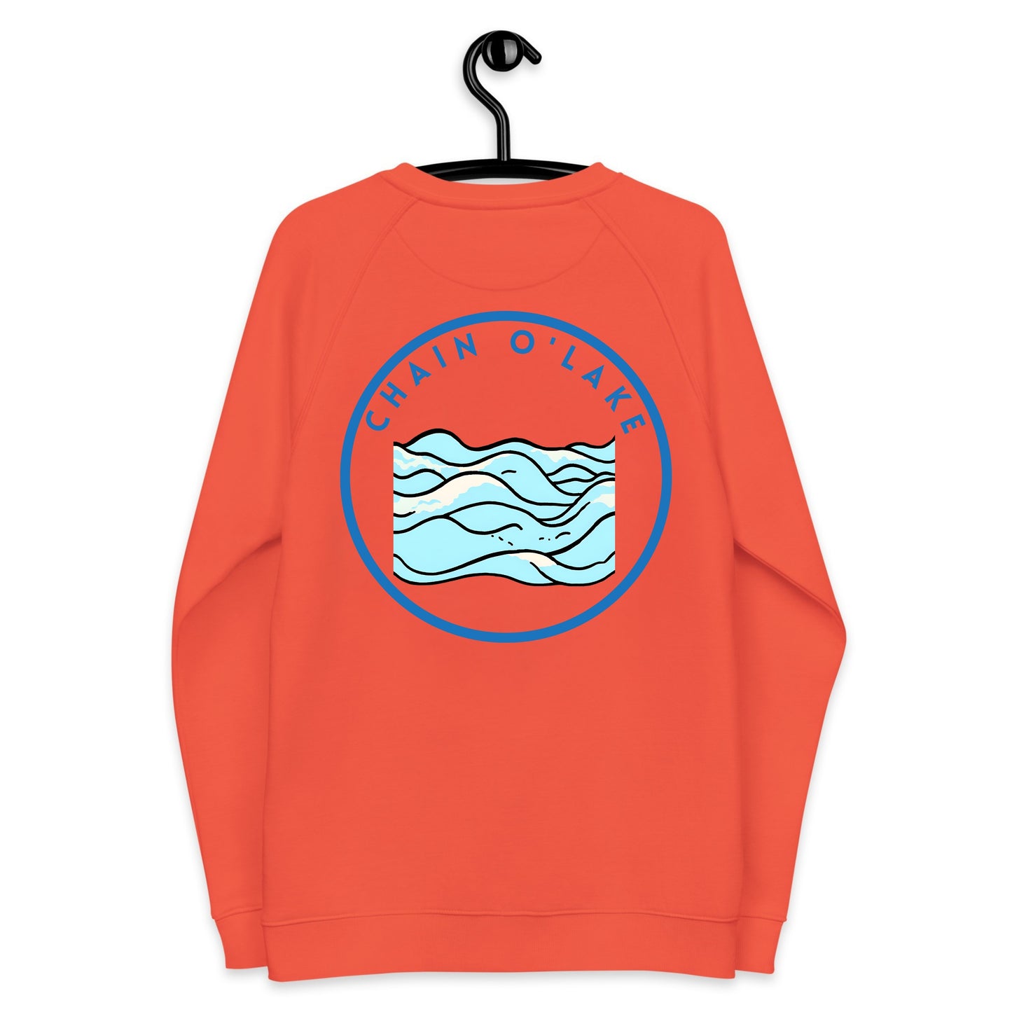 Chain O'Lakes Premium organic raglan sweatshirt