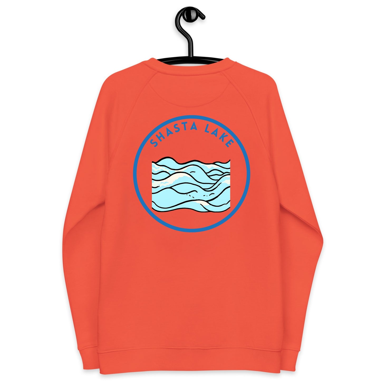 Shasta Lake organic raglan sweatshirt