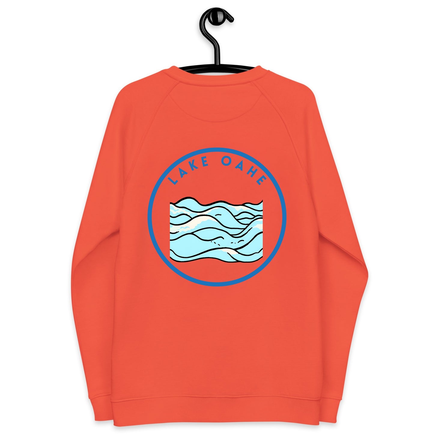 Lake Oahe organic raglan sweatshirt