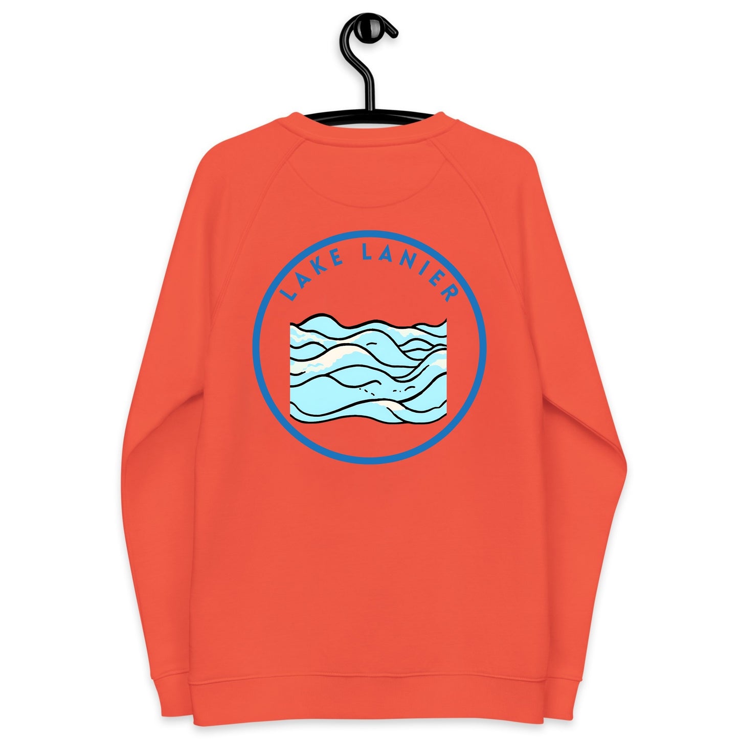 Lake Lanier organic raglan sweatshirt