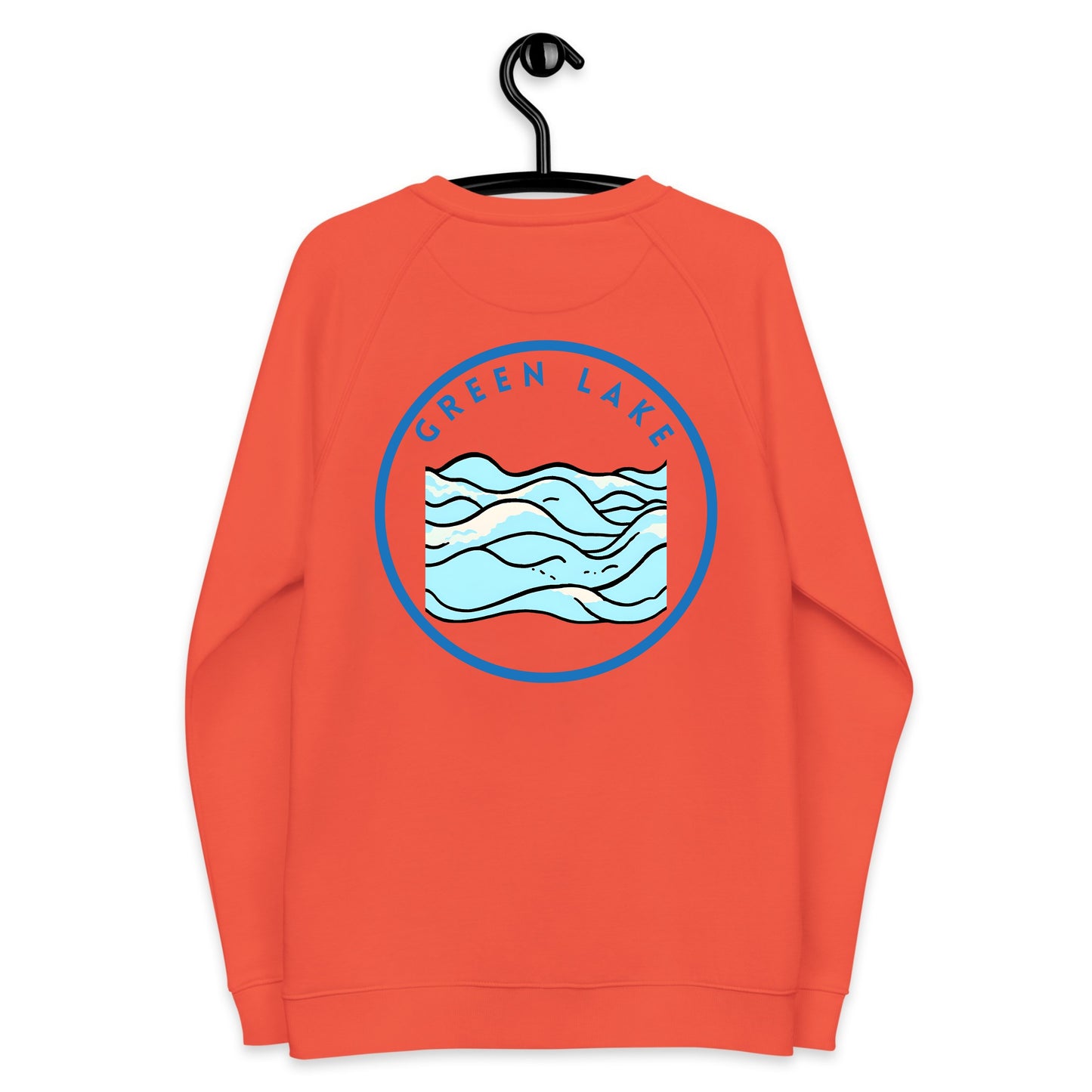 Green Lake Premium organic raglan sweatshirt