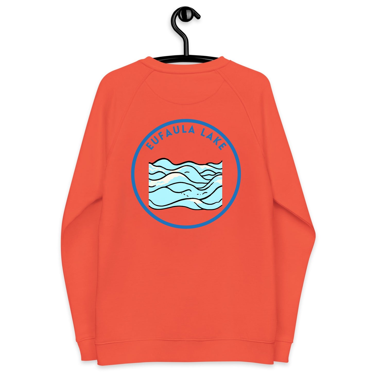 Eufaula Lake organic raglan sweatshirt