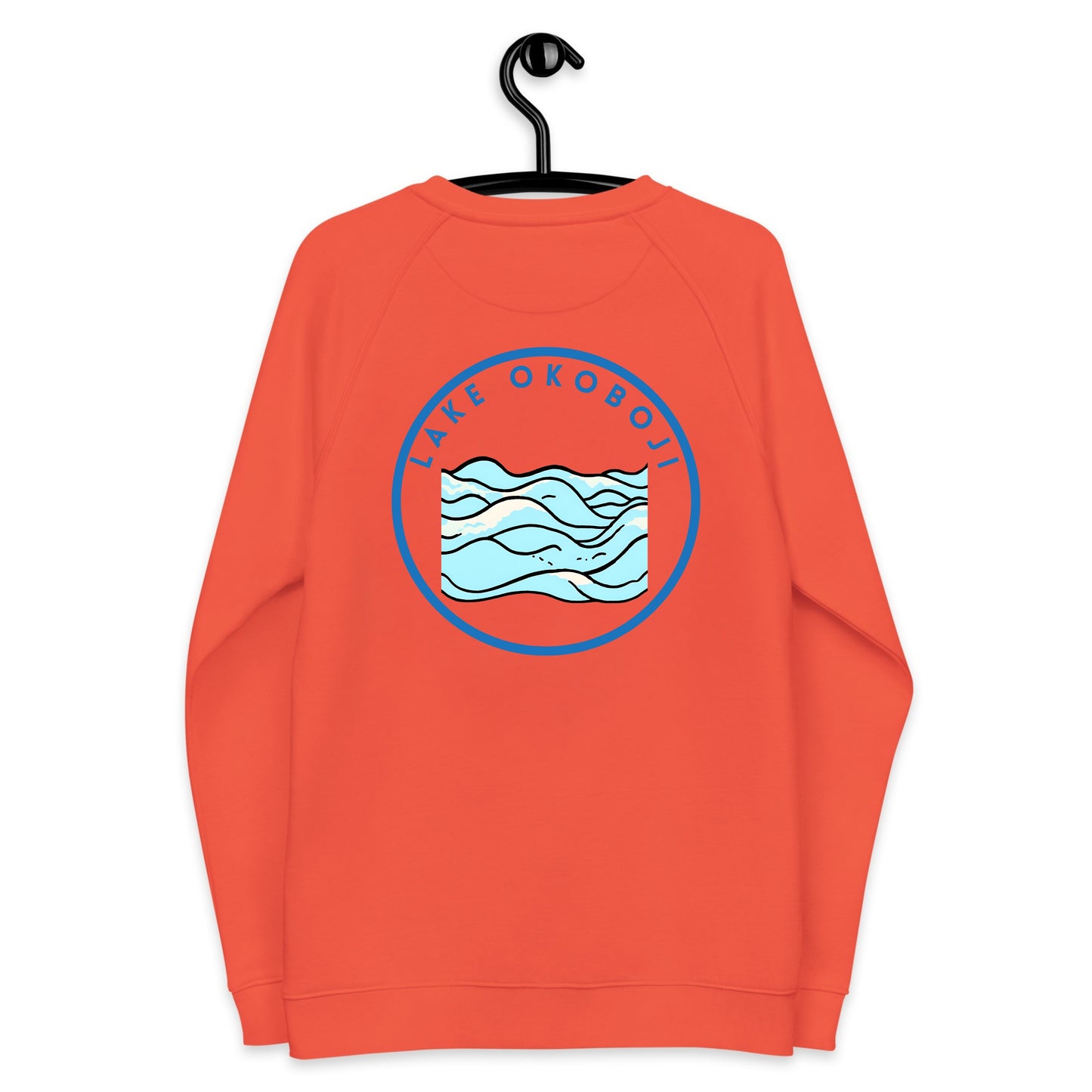 Lake Okoboji Premium organic raglan sweatshirt