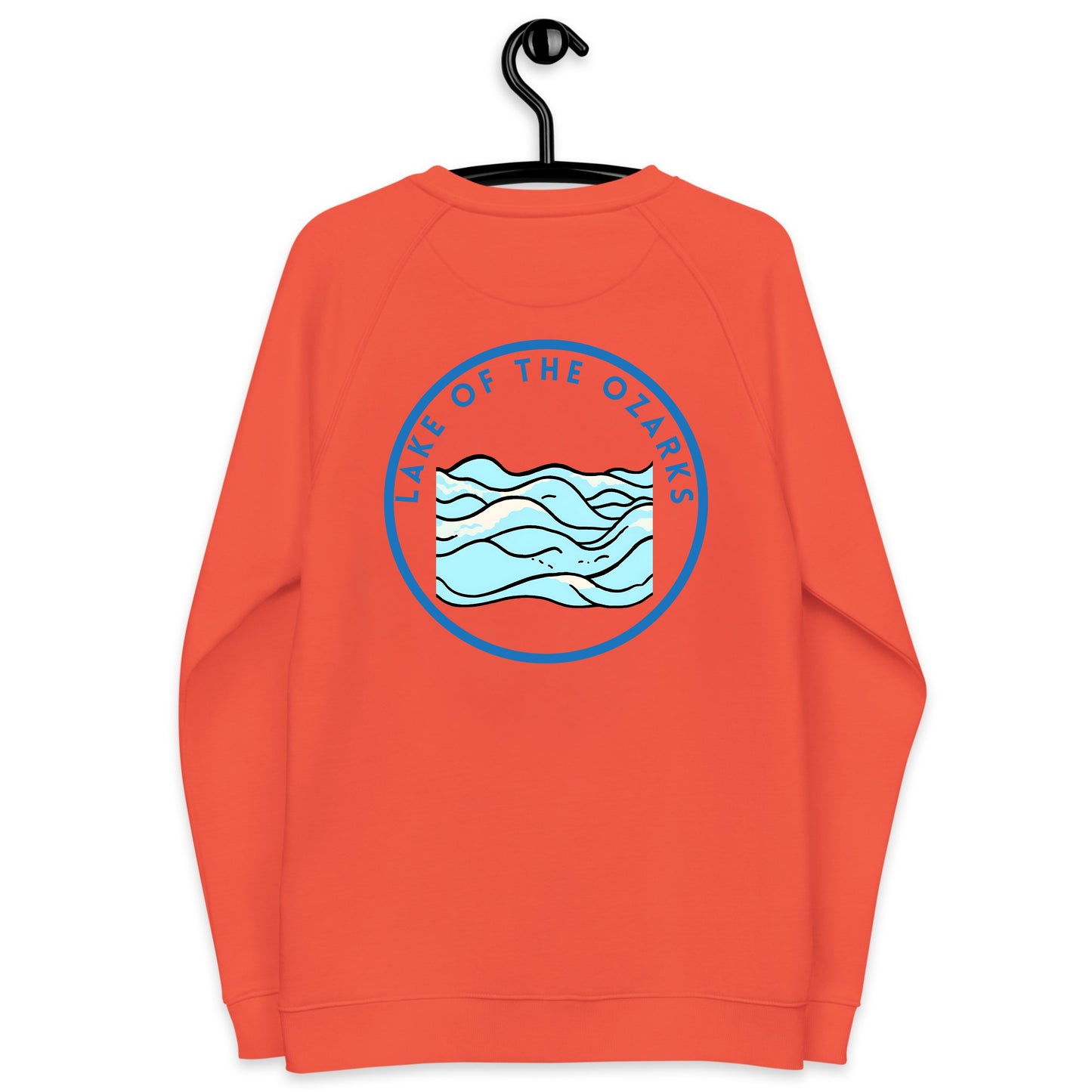Lake of the Ozarks Premium organic raglan sweatshirt