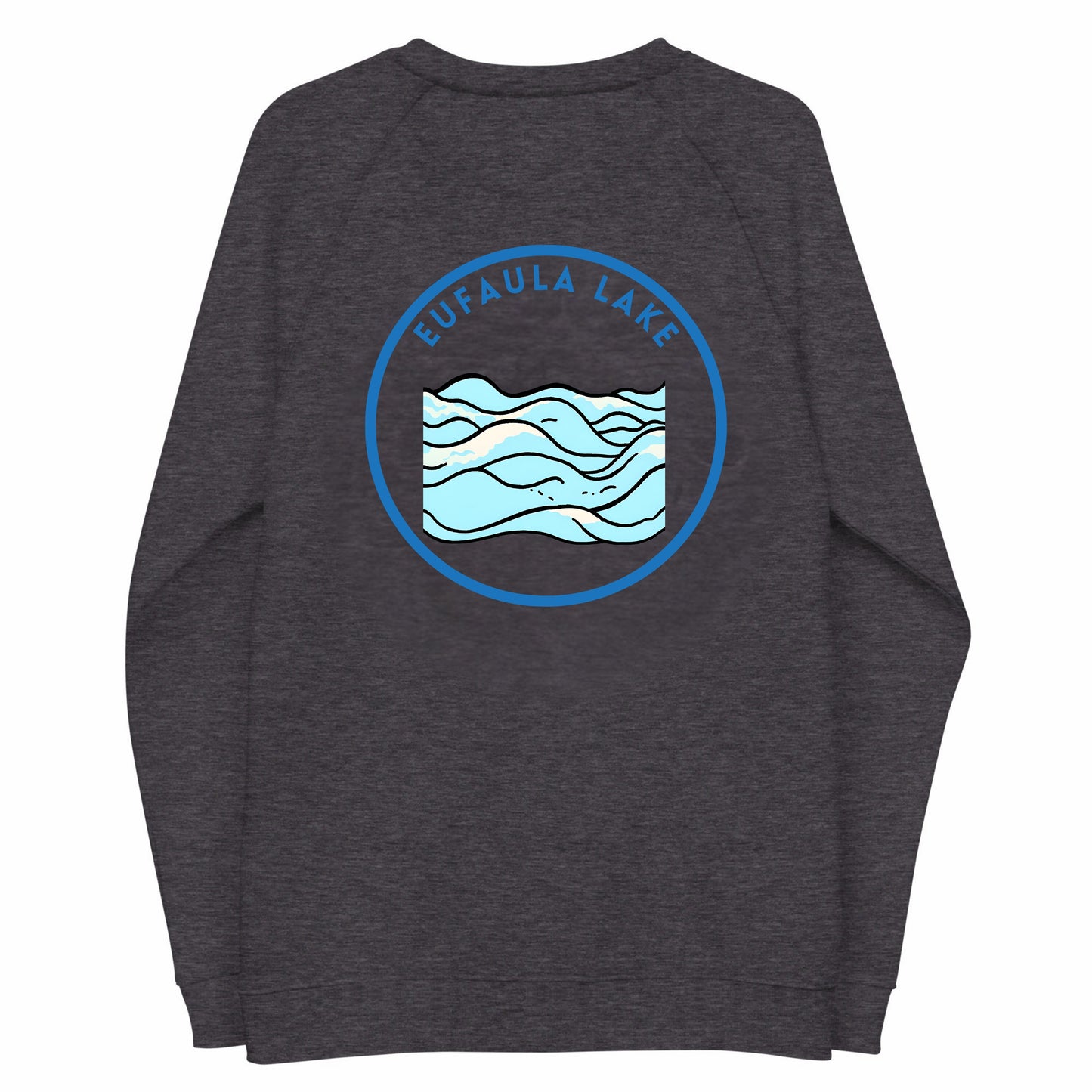Eufaula Lake organic raglan sweatshirt