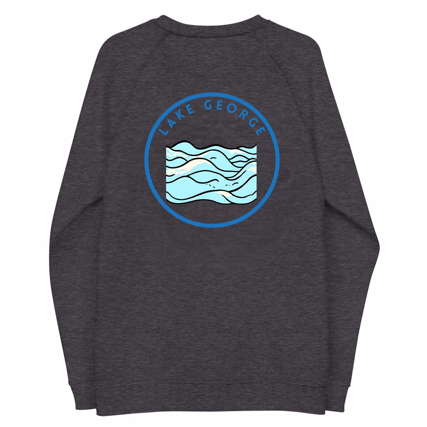 Lake George Premium organic raglan sweatshirt