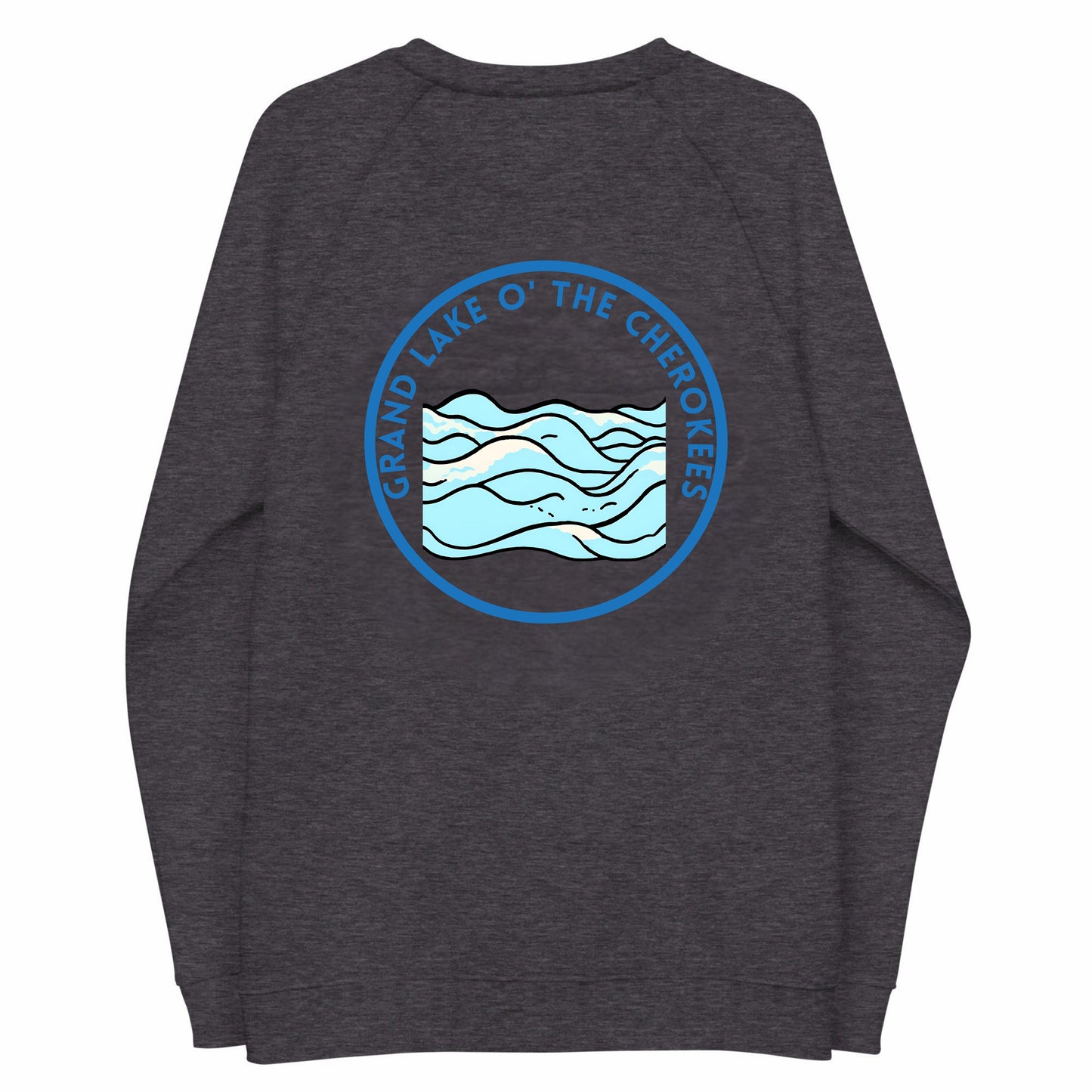 Grand Lake o' the Cherokees organic raglan sweatshirt