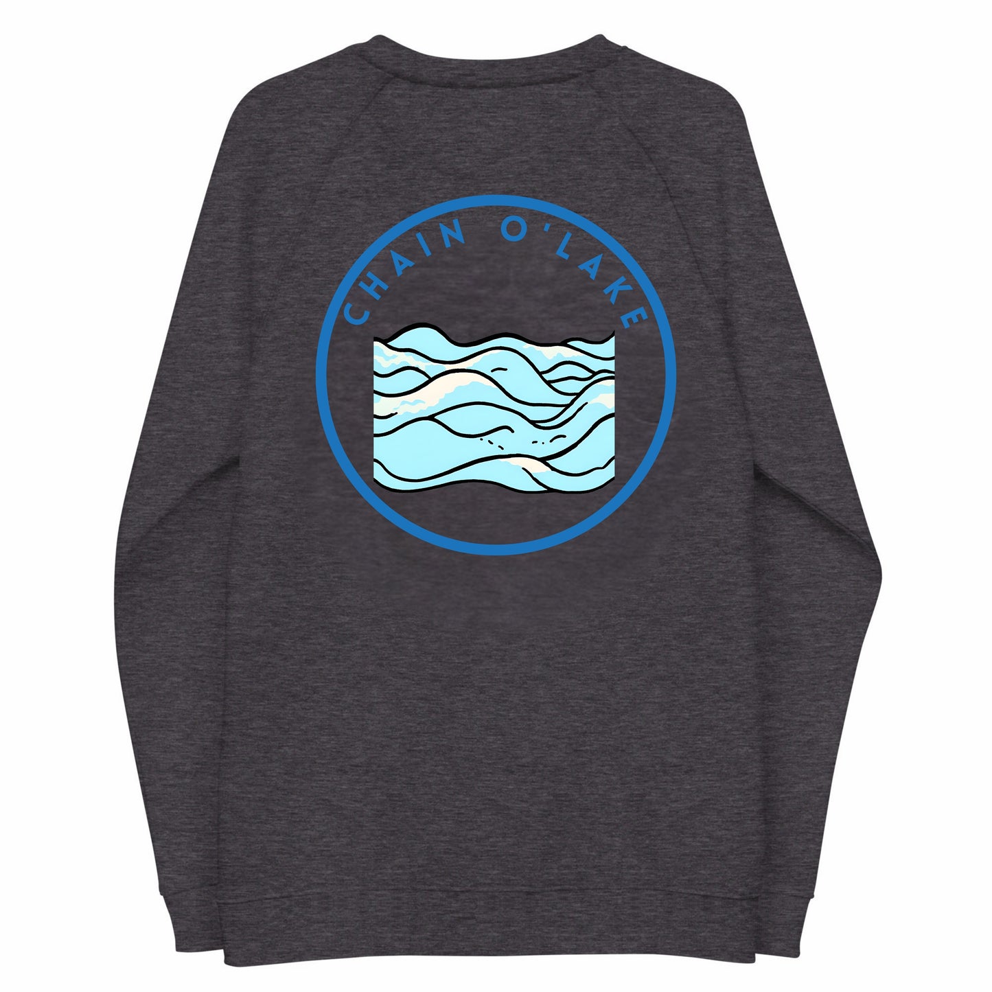 Chain O'Lakes Premium organic raglan sweatshirt