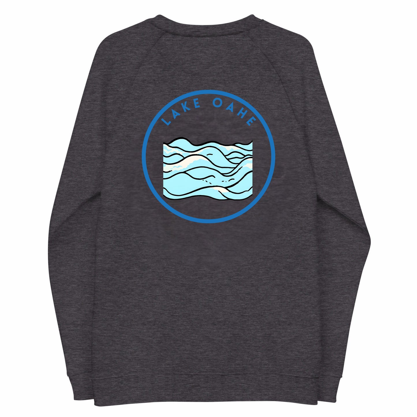 Lake Oahe organic raglan sweatshirt