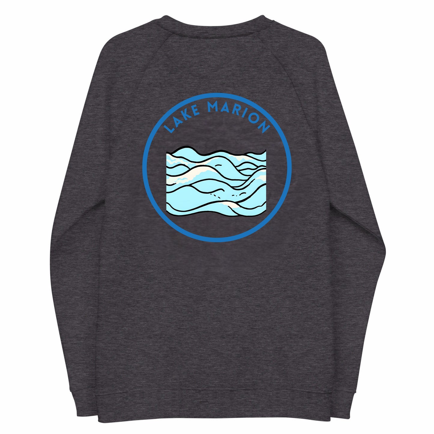 Lake Marion organic raglan sweatshirt