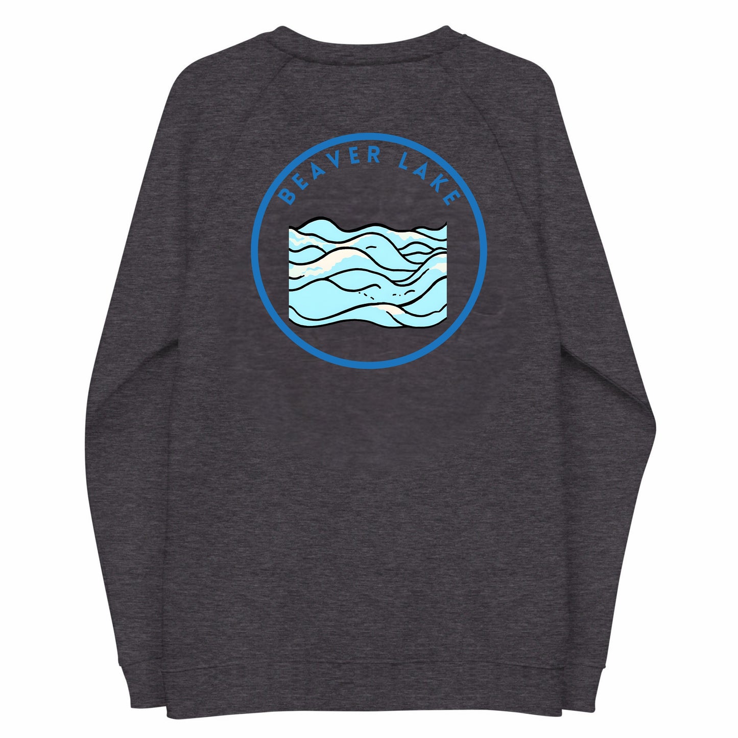 Beaver Lake Premium organic raglan sweatshirt