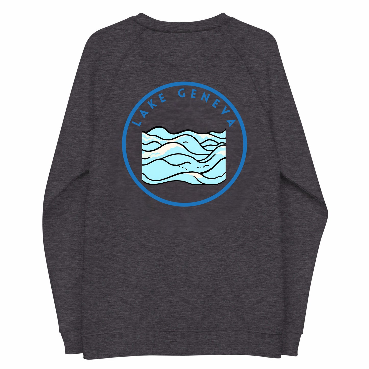 Lake Geneva Premium organic raglan sweatshirt