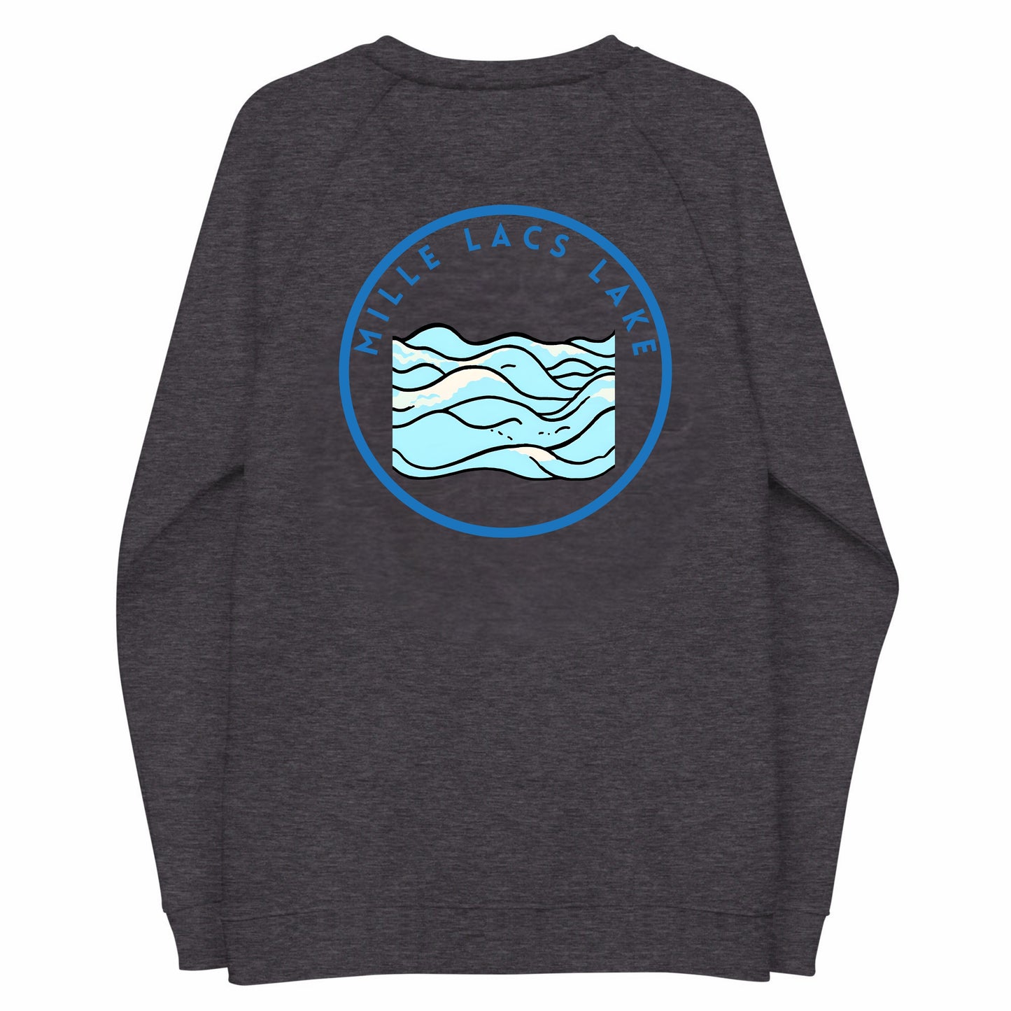 Mille Lacs Lake organic raglan sweatshirt