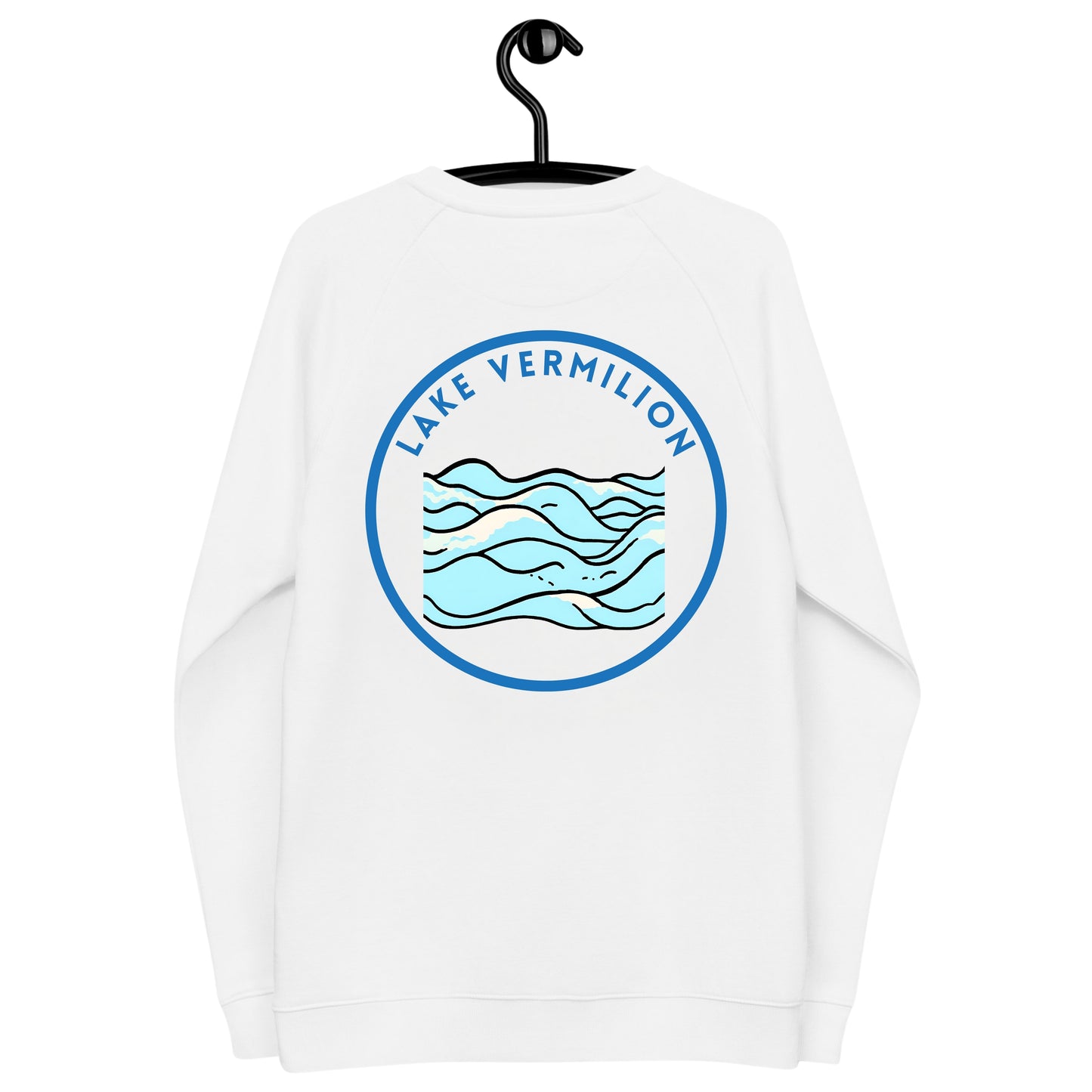Lake Vermilion organic raglan sweatshirt