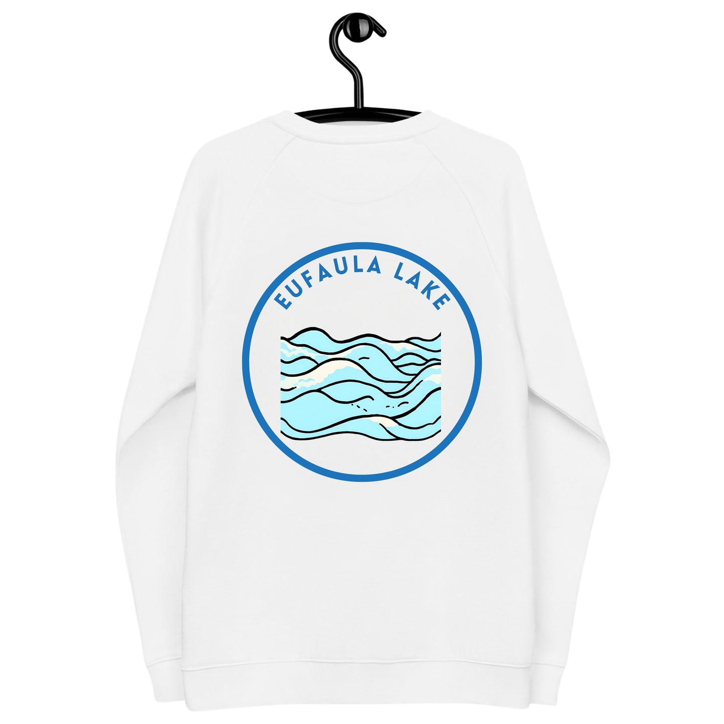 Eufaula Lake organic raglan sweatshirt