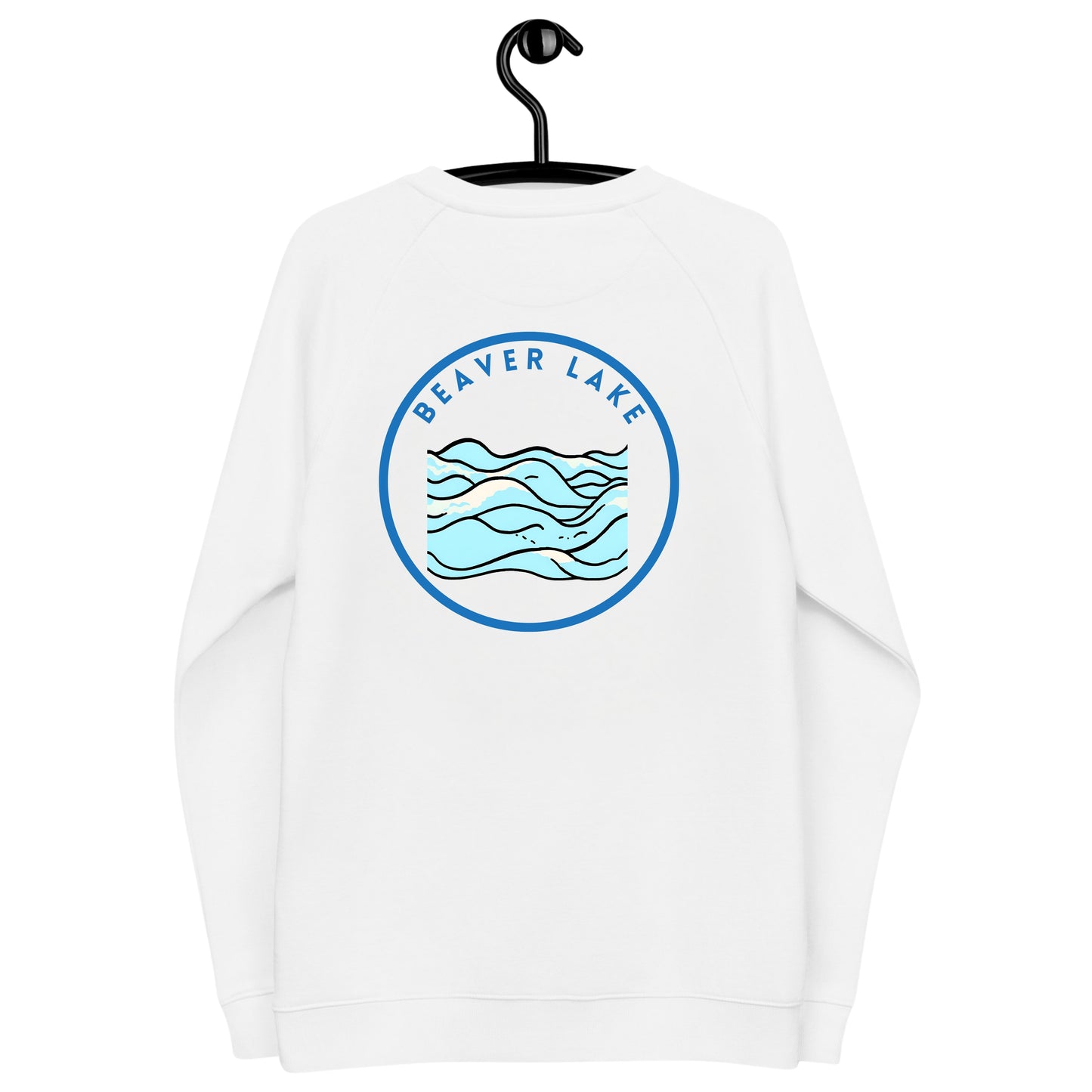 Beaver Lake Premium organic raglan sweatshirt