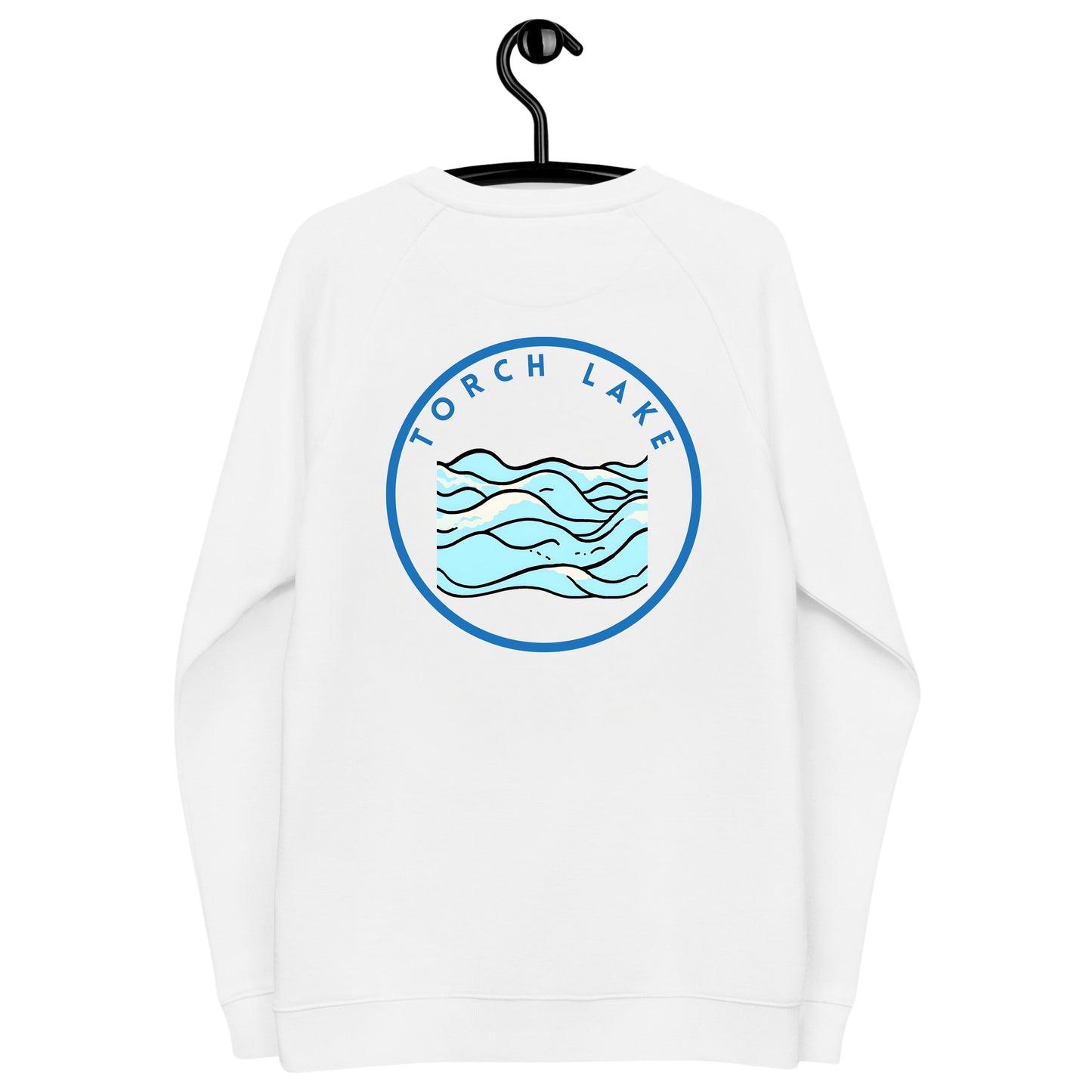 Torch Lake organic raglan sweatshirt