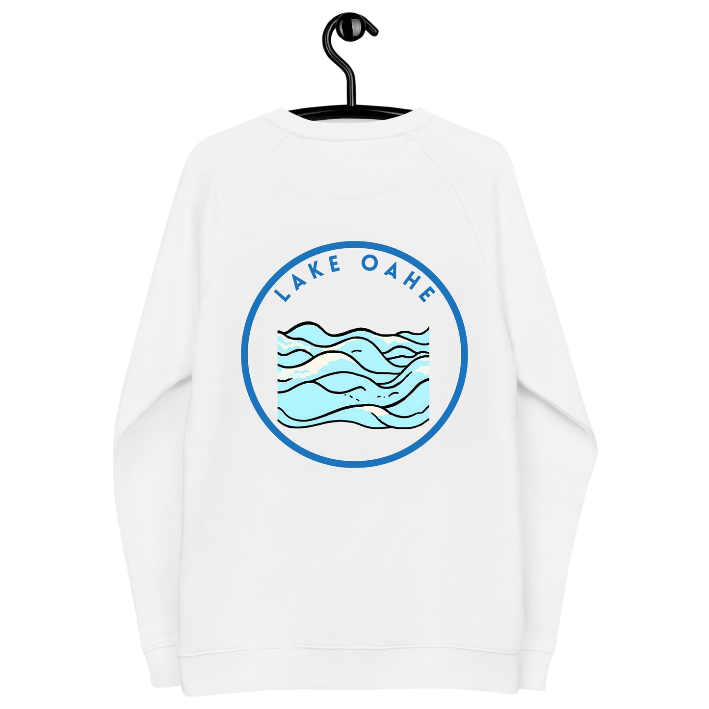 Lake Oahe organic raglan sweatshirt