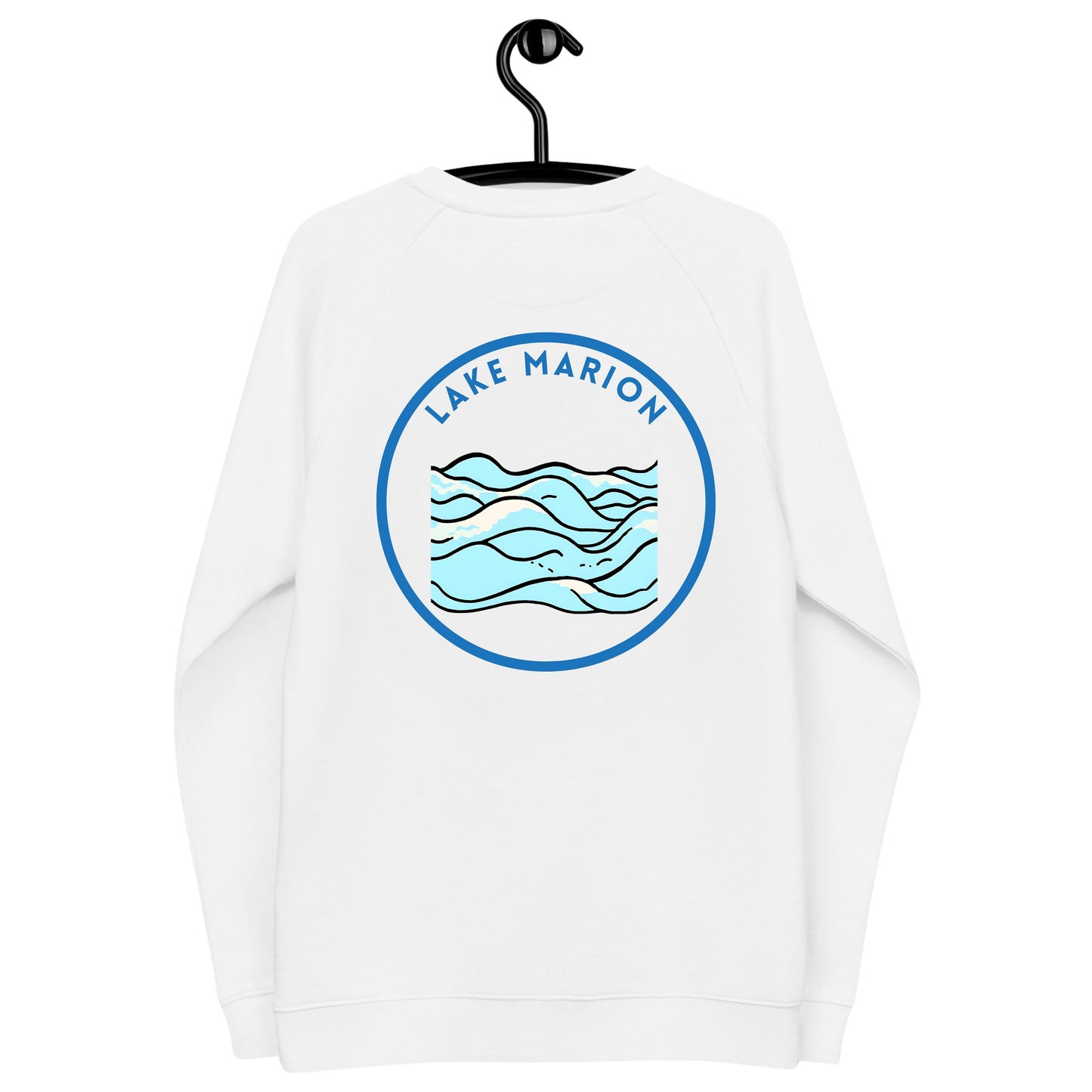 Lake Marion organic raglan sweatshirt