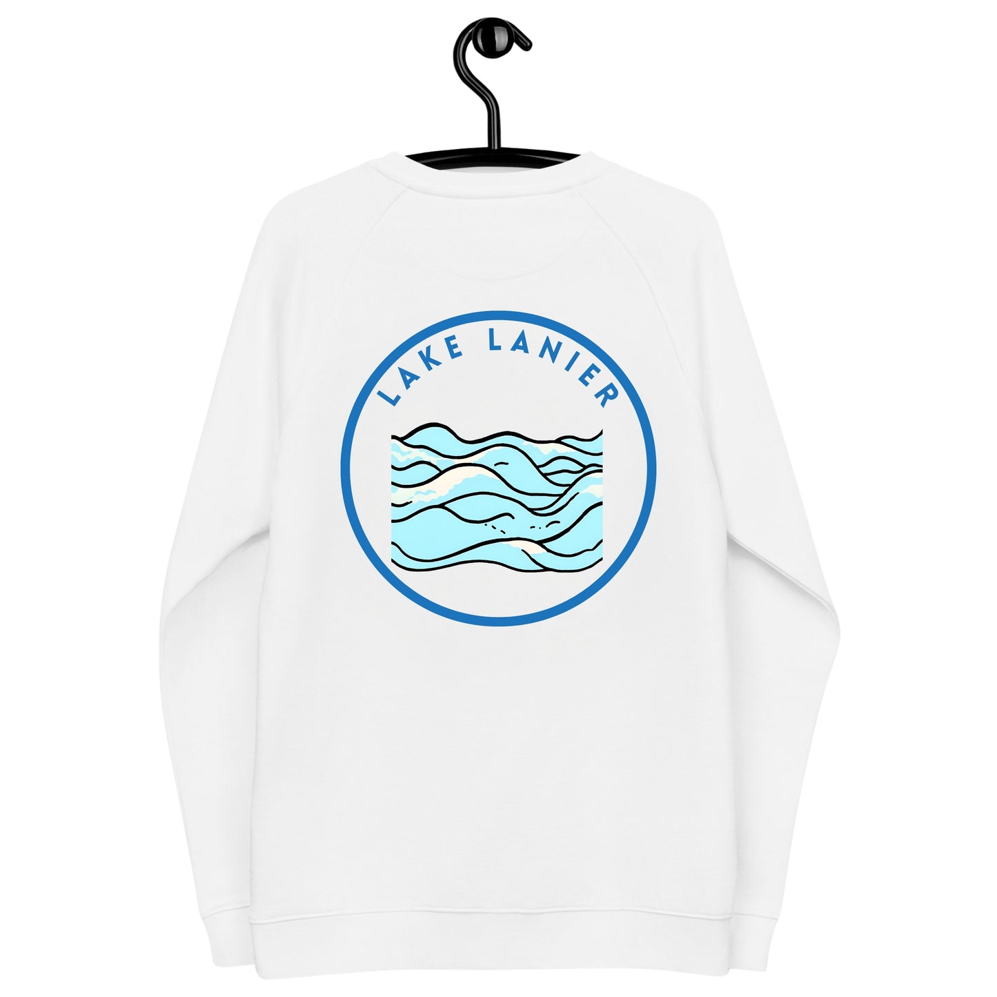 Lake Lanier organic raglan sweatshirt