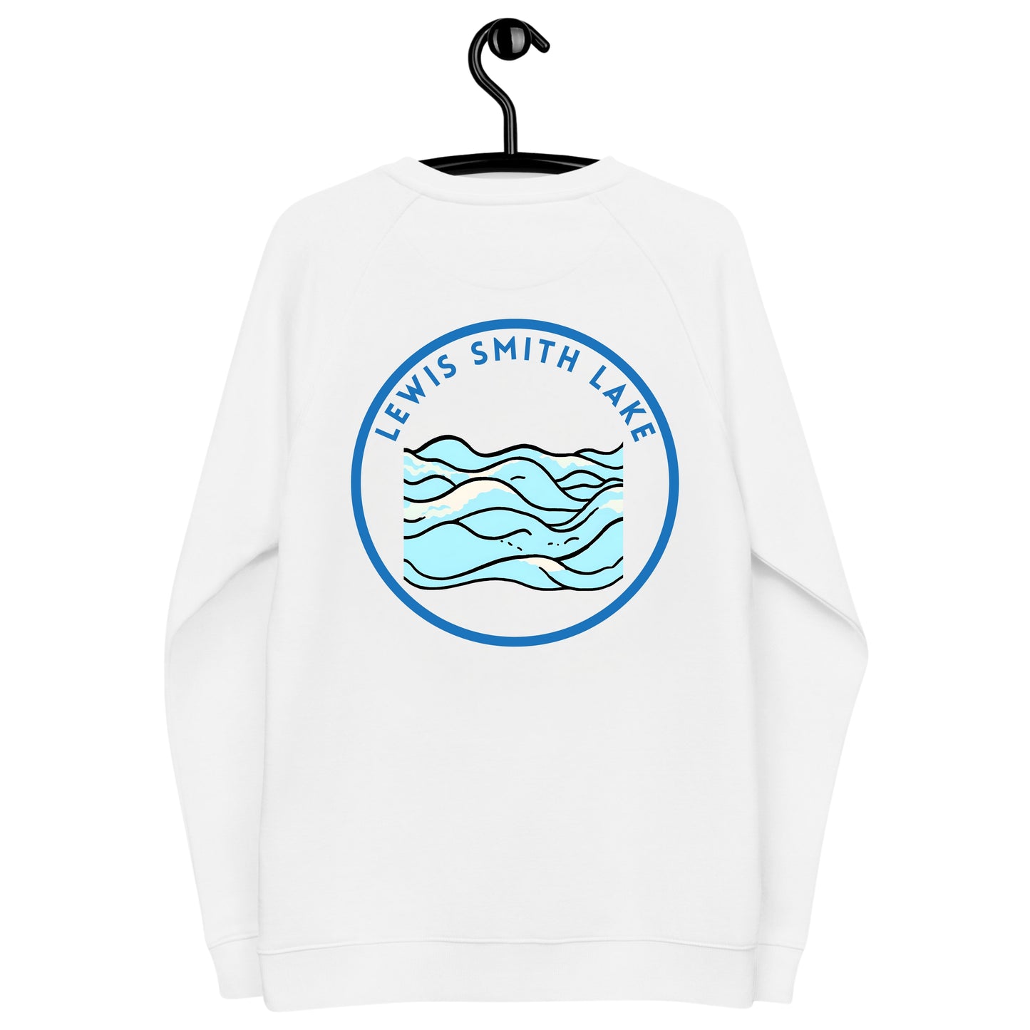 Lewis Smith Lake organic raglan sweatshirt