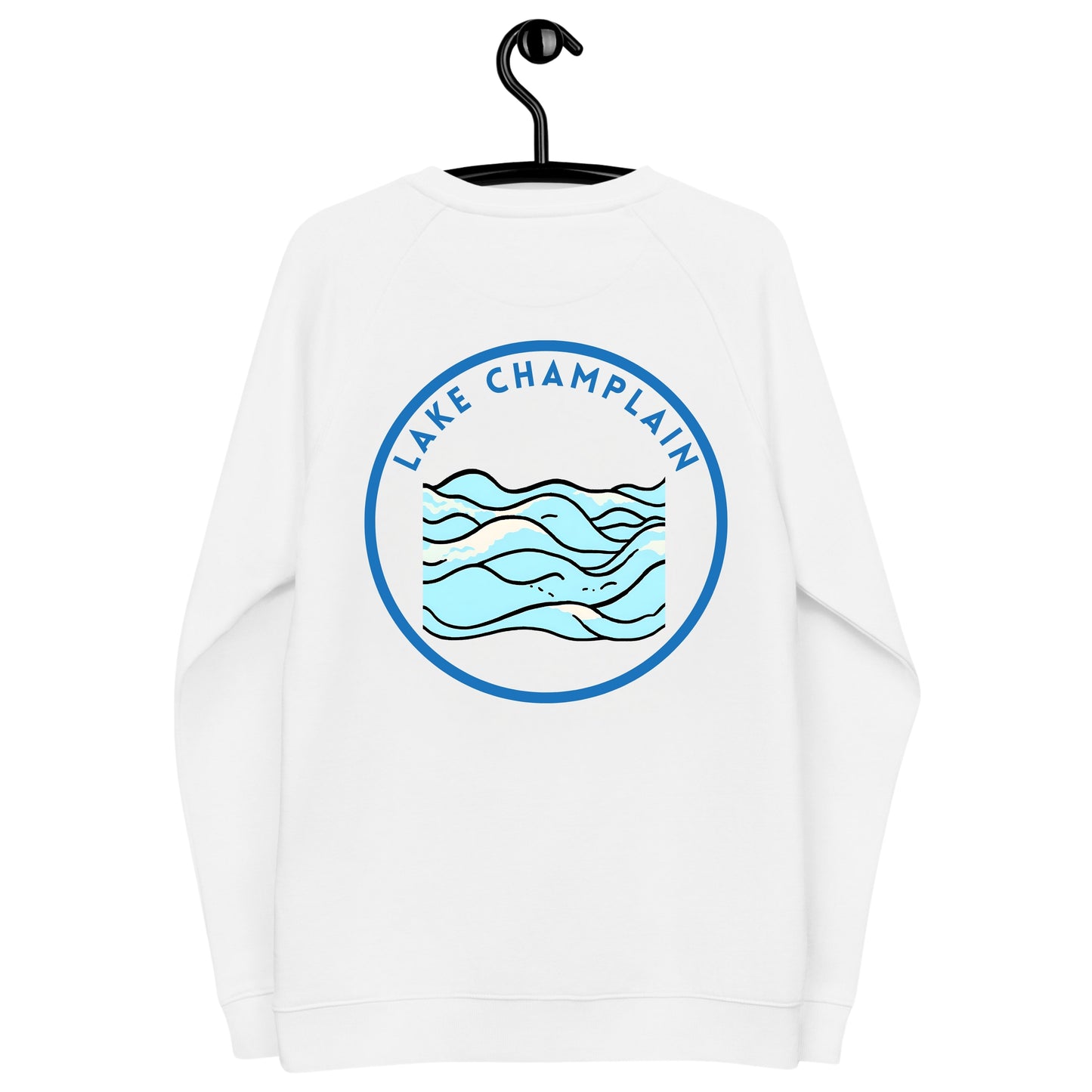 Lake Champlain organic raglan sweatshirt