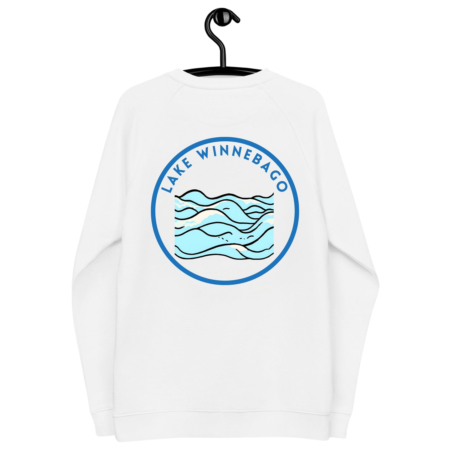 Lake Winnebago organic raglan sweatshirt