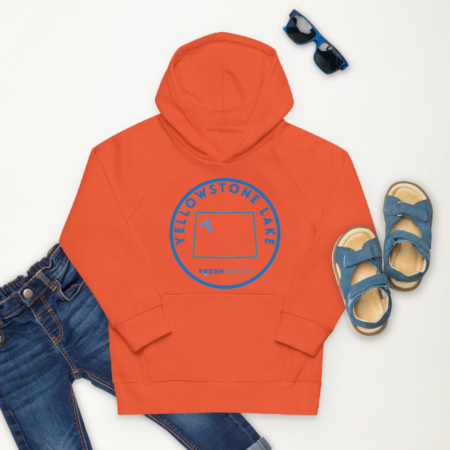 Yellowstone Lake Kids eco hoodie