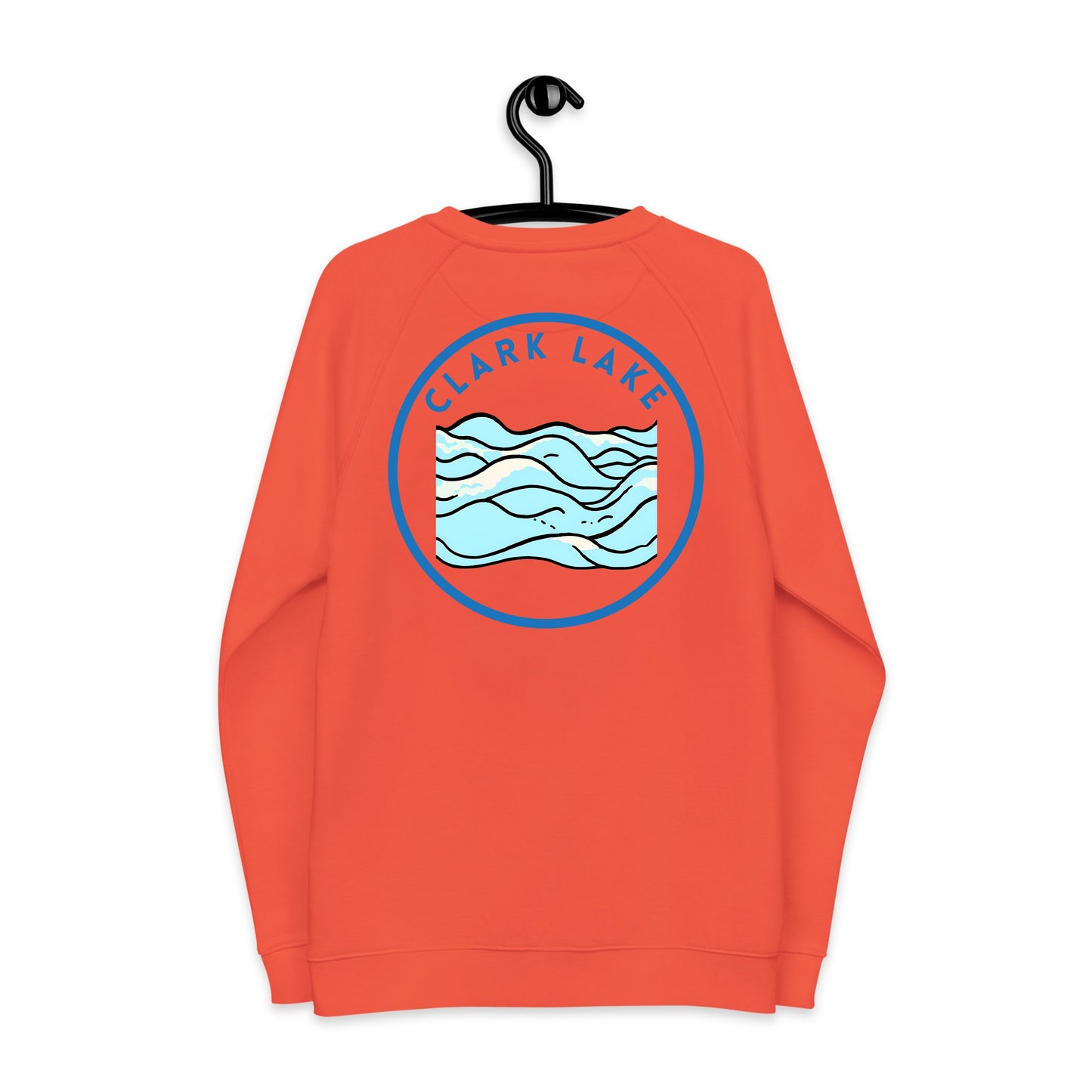 Clark Lake organic raglan sweatshirt
