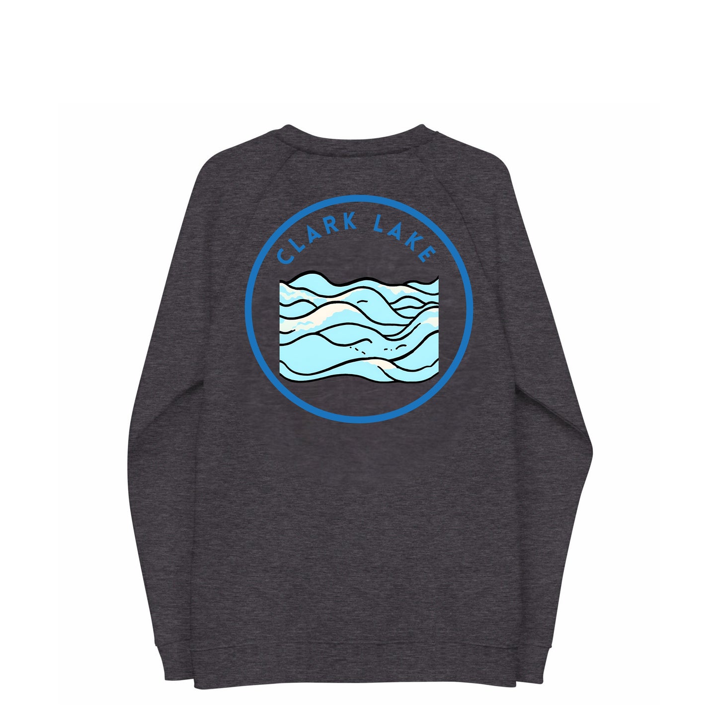 Clark Lake organic raglan sweatshirt