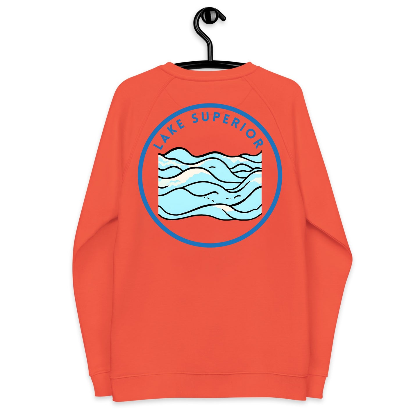 Lake Superior organic raglan sweatshirt