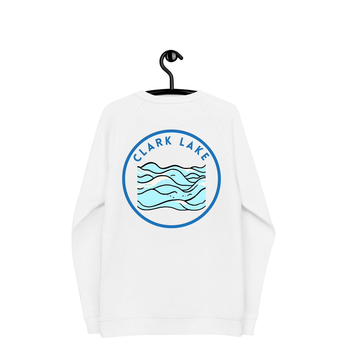 Clark Lake organic raglan sweatshirt