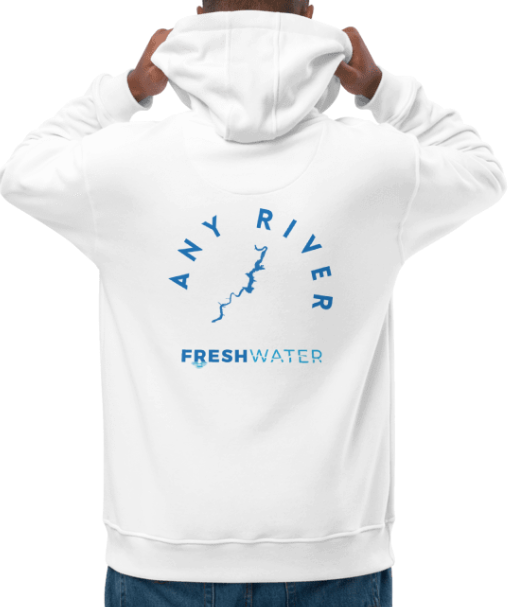 Custom Freshwater Blue Premium eco hoodie