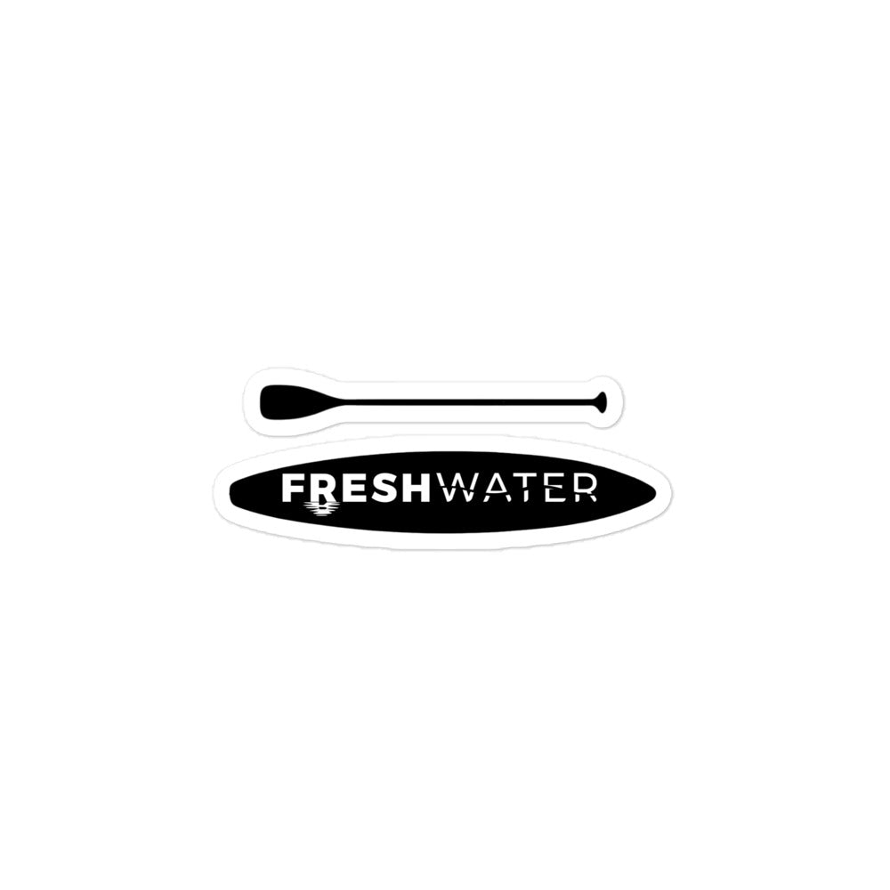 Freshwater Paddling White Bubble-free stickers