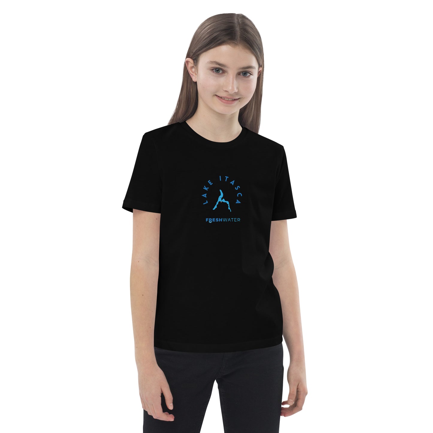 Lake Itasca Freshwater Blue Organic cotton kids t-shirt