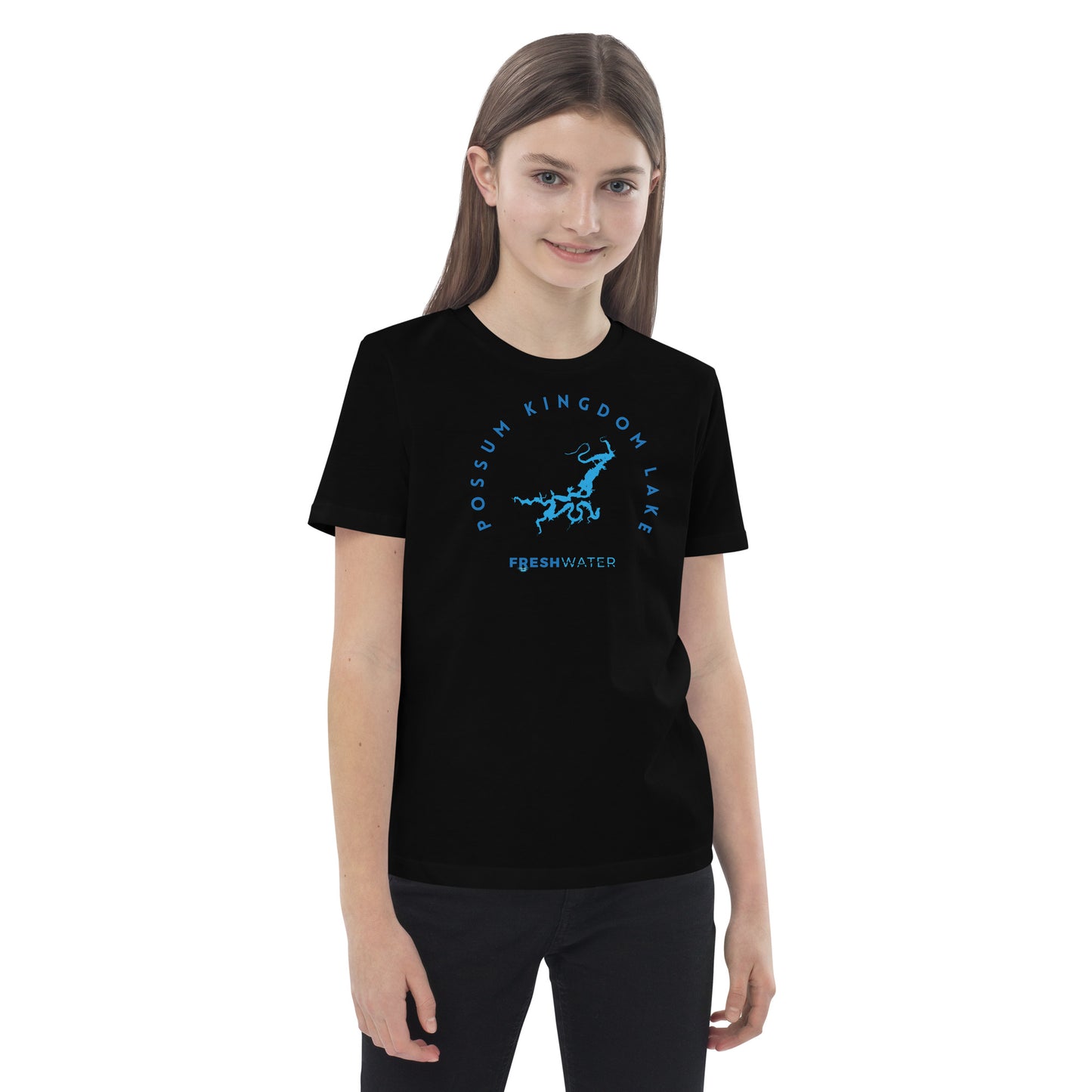 Possum Kingdom Lake Texas Freshwater Blue Organic cotton kids t-shirt