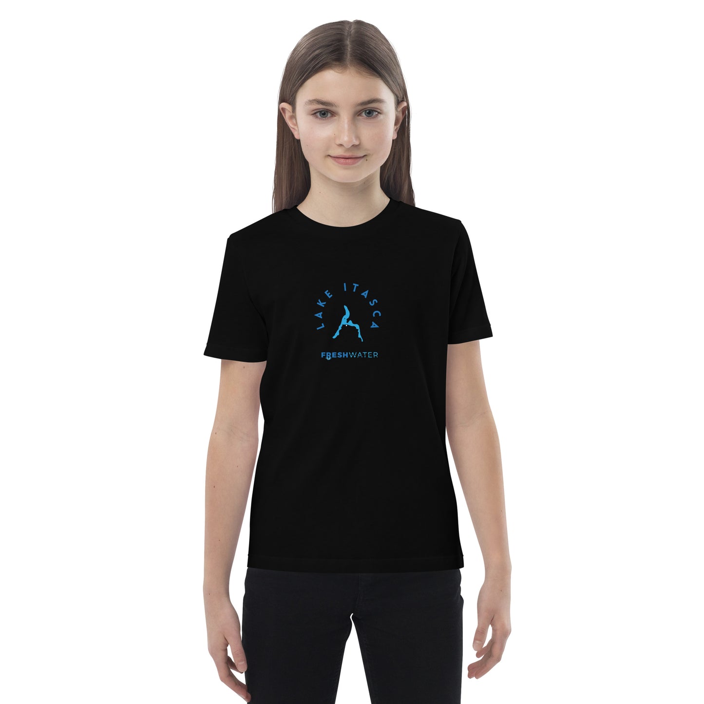 Lake Itasca Freshwater Blue Organic cotton kids t-shirt