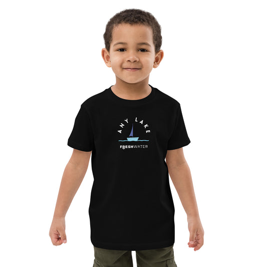 Custom FreshKids Sailing BW Organic cotton kids t-shirt
