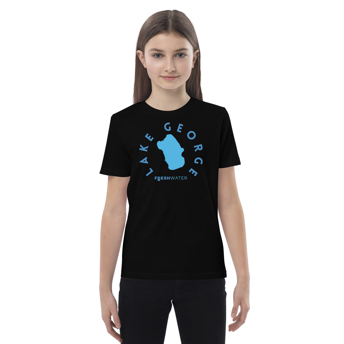 Lake George Florida Freshwater Blue Organic cotton kids t-shirt