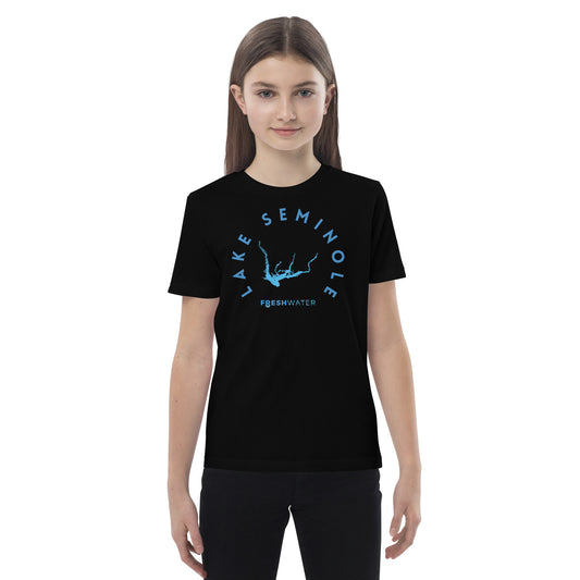 Lake Seminole Florida Freshwater Blue Organic cotton kids t-shirt