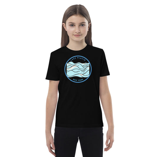 Lake Placid New York Freshwater Waves Organic cotton kids t-shirt