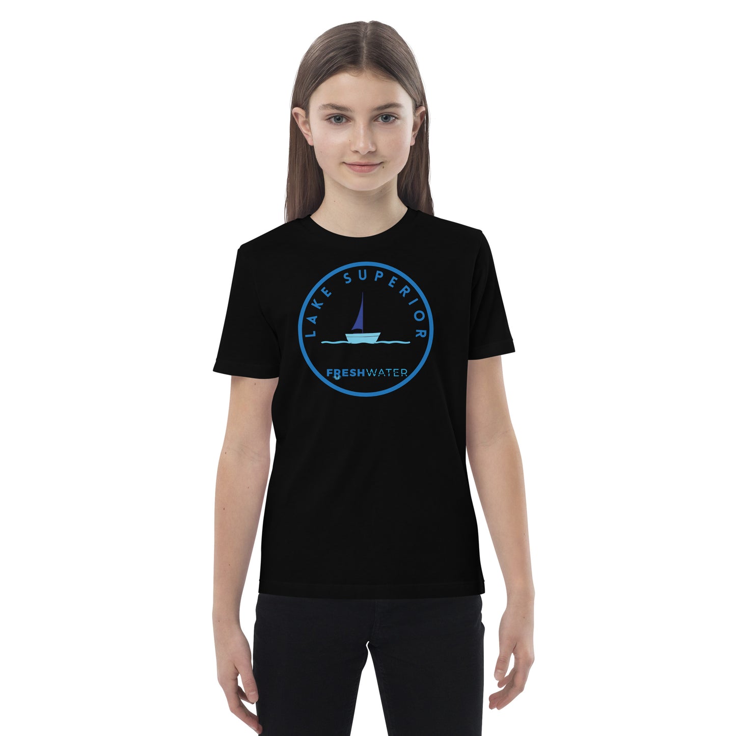 Lake Superior Freshwater Sailing Organic cotton kids t-shirt
