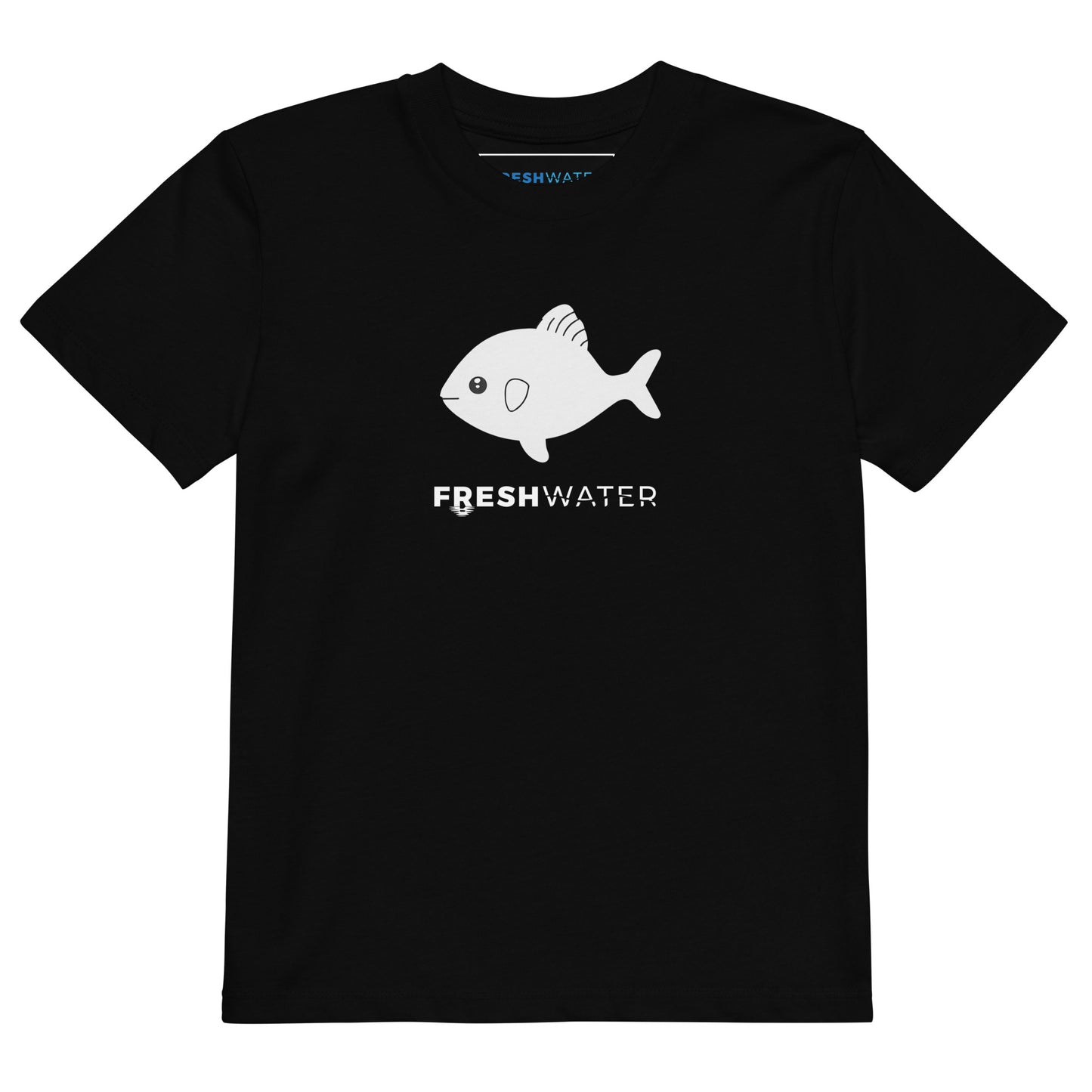Freshwater Blue Fish BW Organic cotton kids t-shirt