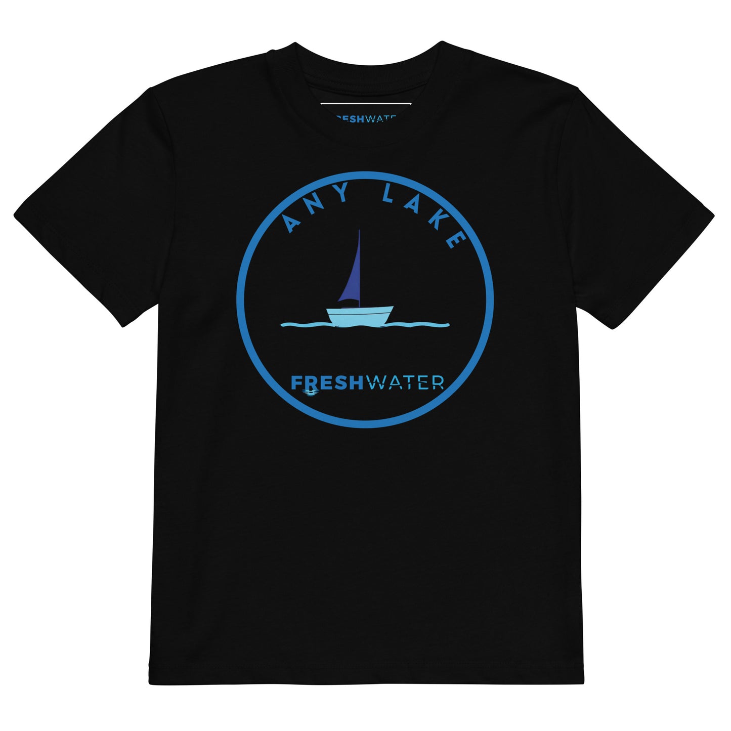 Custom Freshwater Sailing Organic cotton kids t-shirt