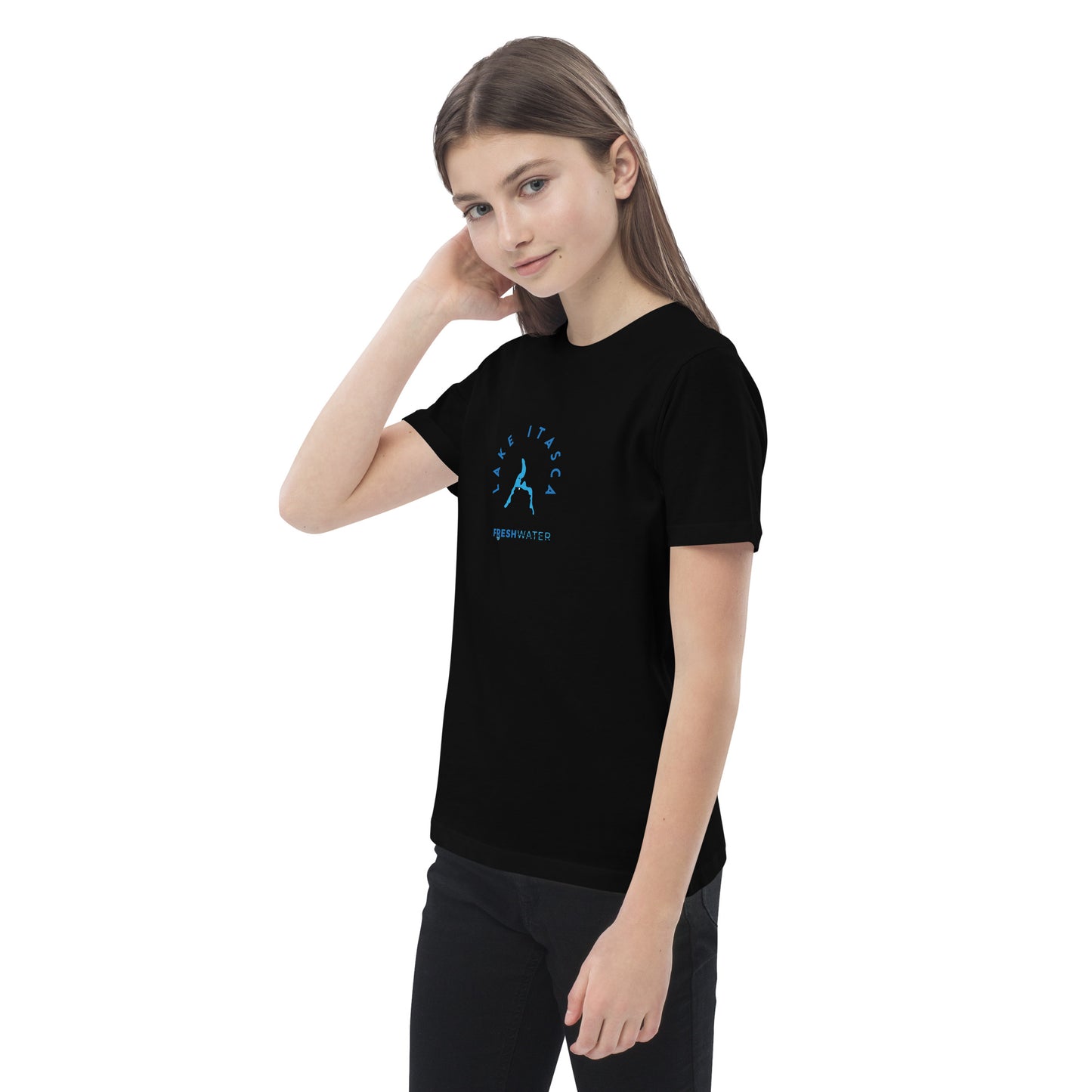 Lake Itasca Freshwater Blue Organic cotton kids t-shirt