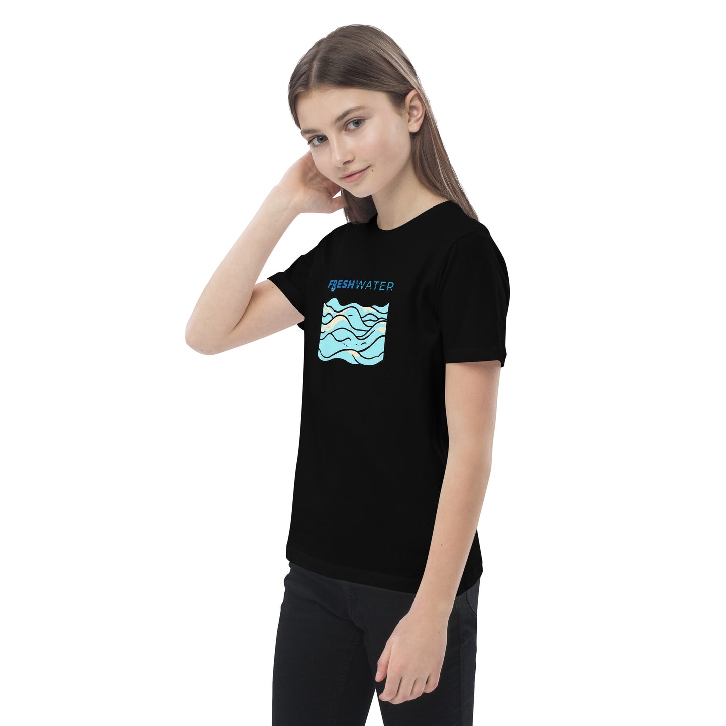 Freshwater Waves Organic cotton kids t-shirt
