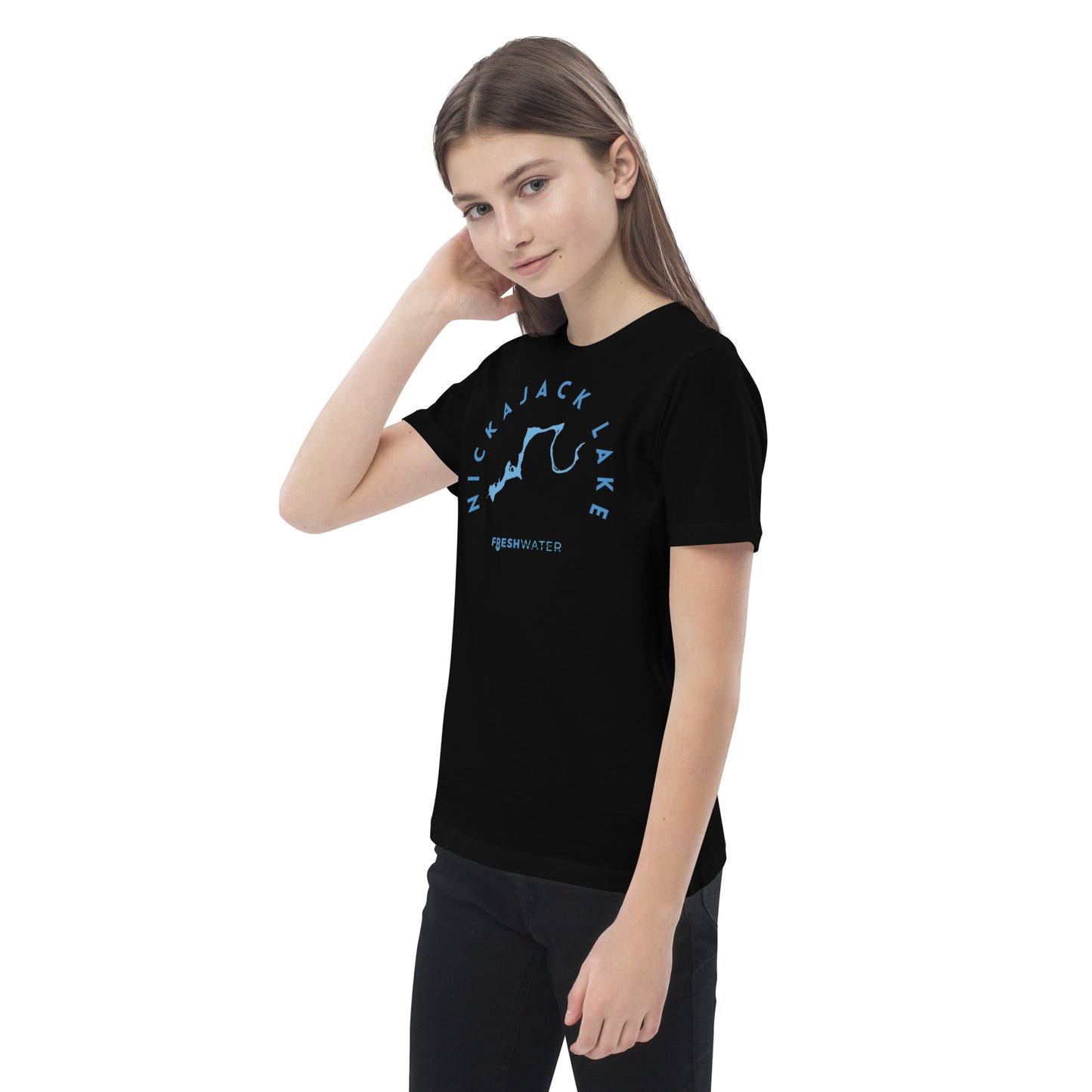 Nickajack Lake Tennessee Freshwater Blue Organic cotton kids t-shirt
