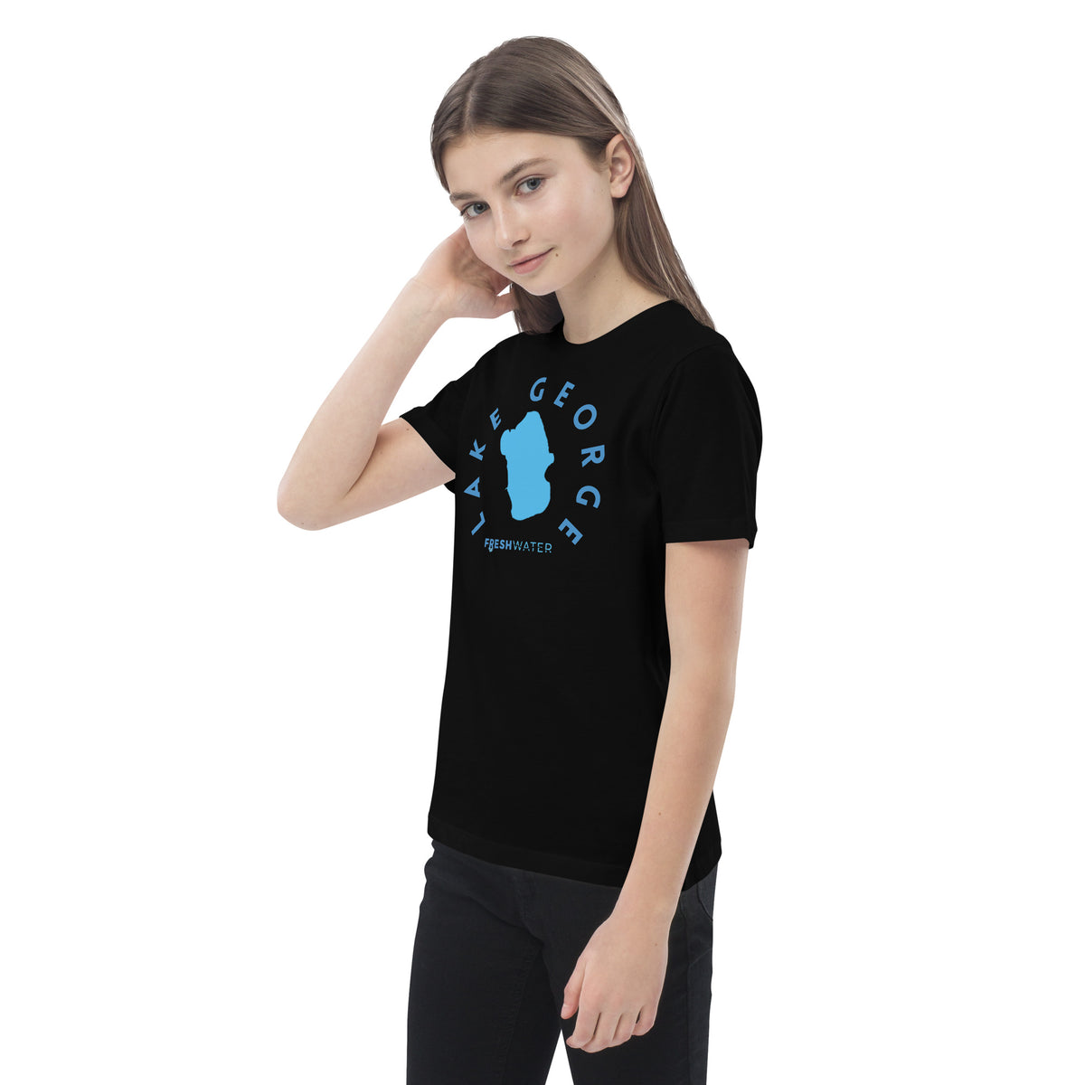 Lake George Florida Freshwater Blue Organic cotton kids t-shirt