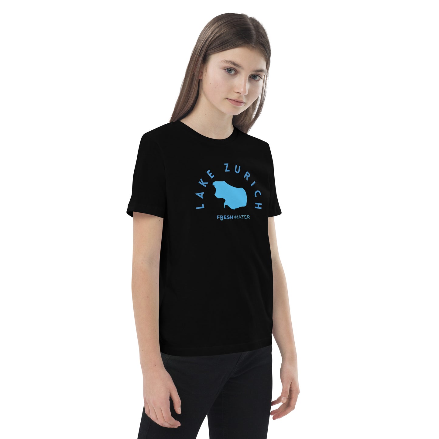 Lake Zurich Freshwater Blue Organic cotton kids t-shirt